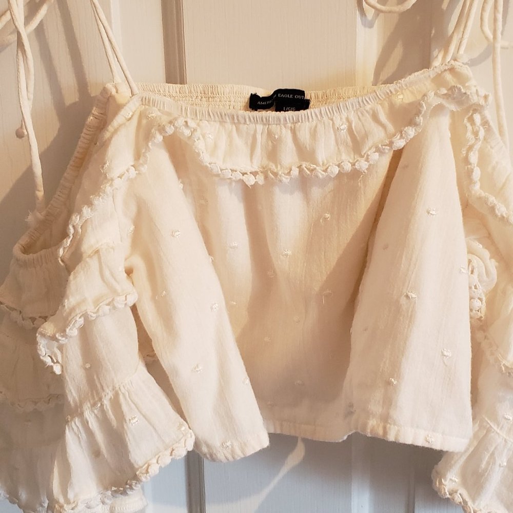 American Eagle Boho Crop Top Large - Picture 4 of 7